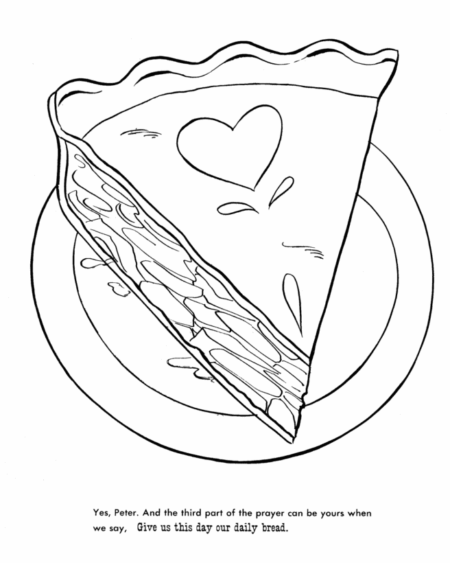 Apple Pie Coloring Page Home Bible Printables Thanksgiving Dinner Feast