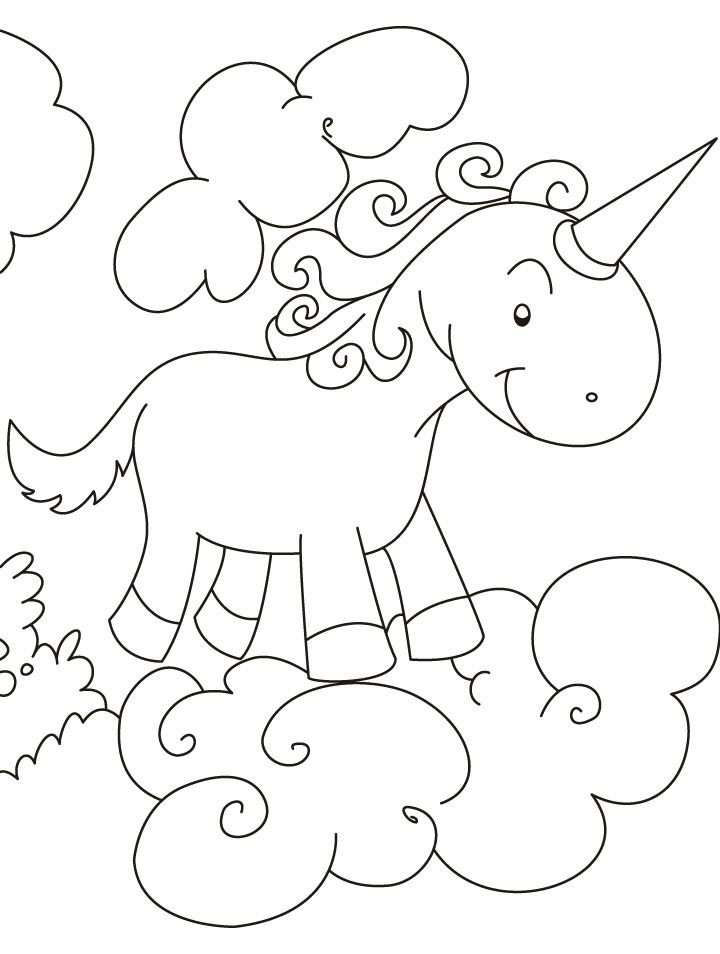 Cute Flying Unicorn Coloring Pages - Click the flying unicorn coloring