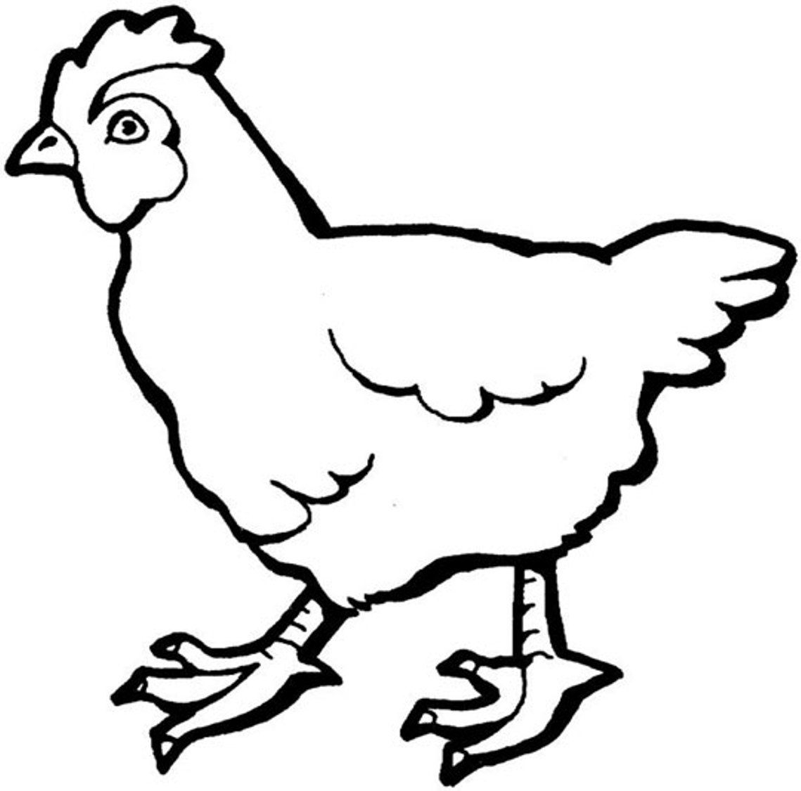 Coloring Page Of A Chicken Coloring Home