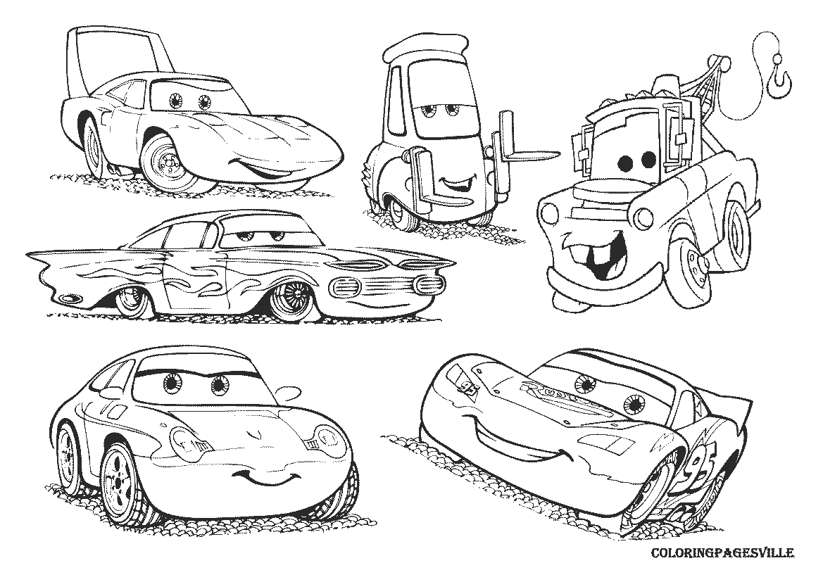 Cars Movie Lightning Mcqueen Coloring Pages - Coloring Pages For ...