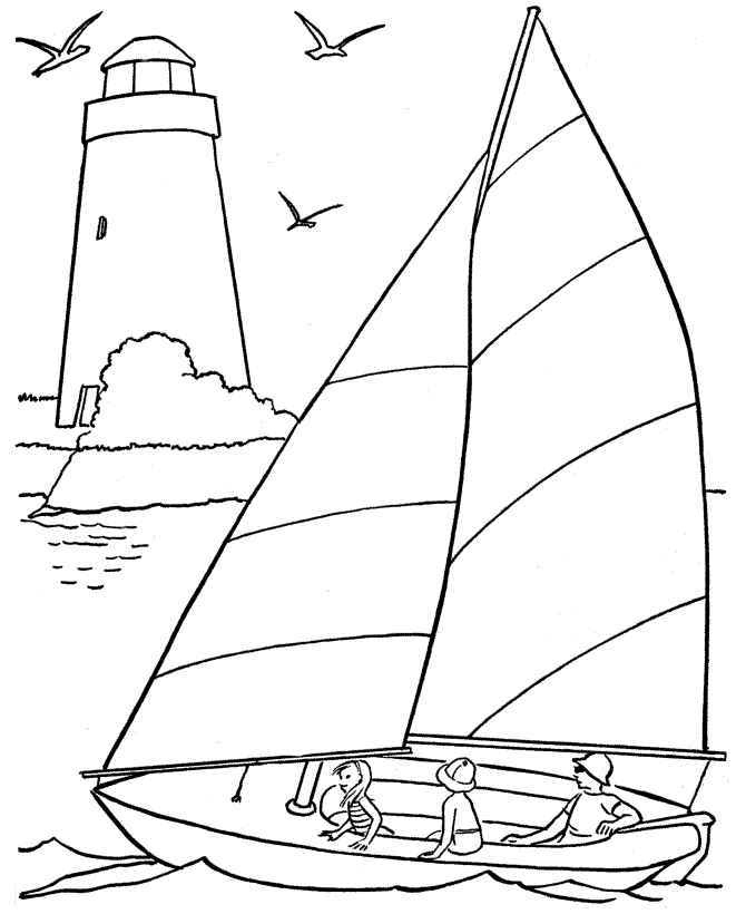 Printable Beach - Coloring Pages for Kids and for Adults