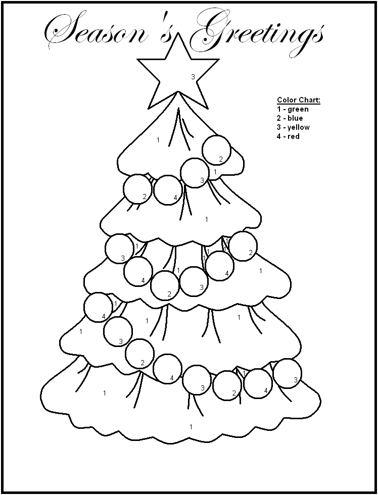 Color By Number Christmas Pages - Coloring Pages for Kids and for ...