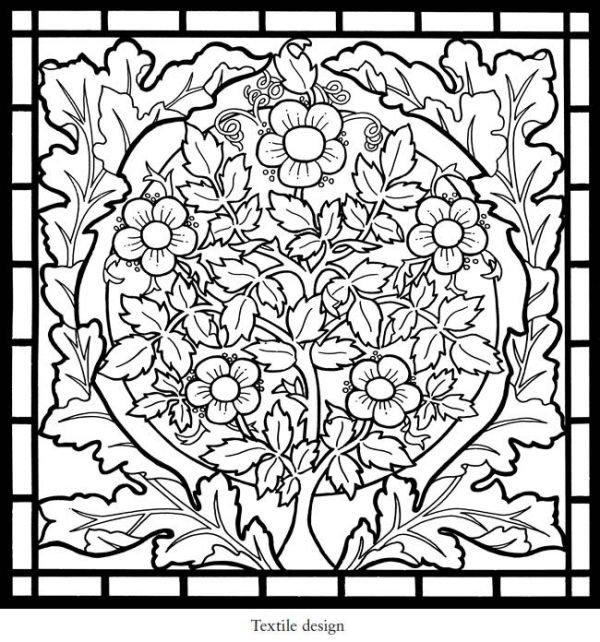 William-Morris-Stained-Glass | Coloring books, Coloring pages ...