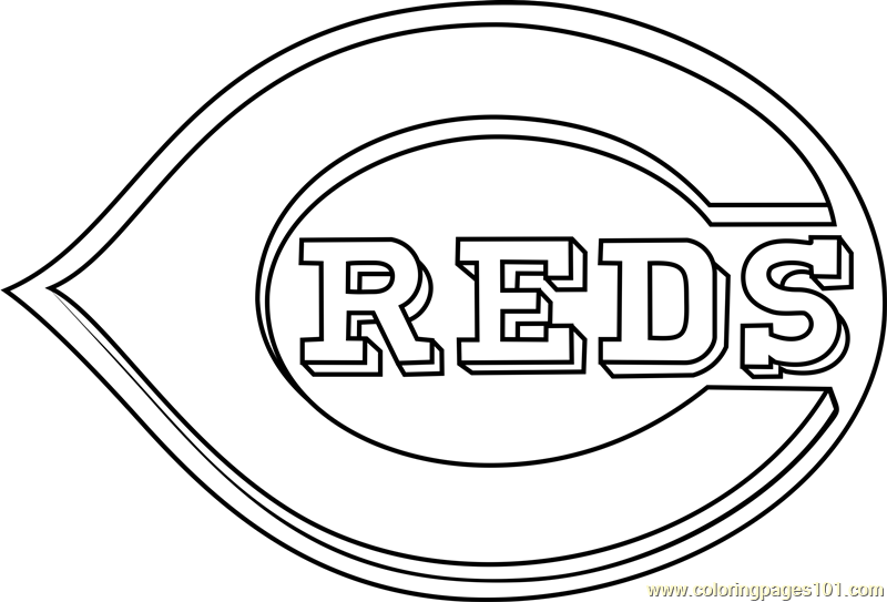 Cincinnati Reds Logo Coloring Page for Kids - Free MLB Printable Coloring  Pages Online for Kids - ColoringPages101.com | Coloring Pages for Kids