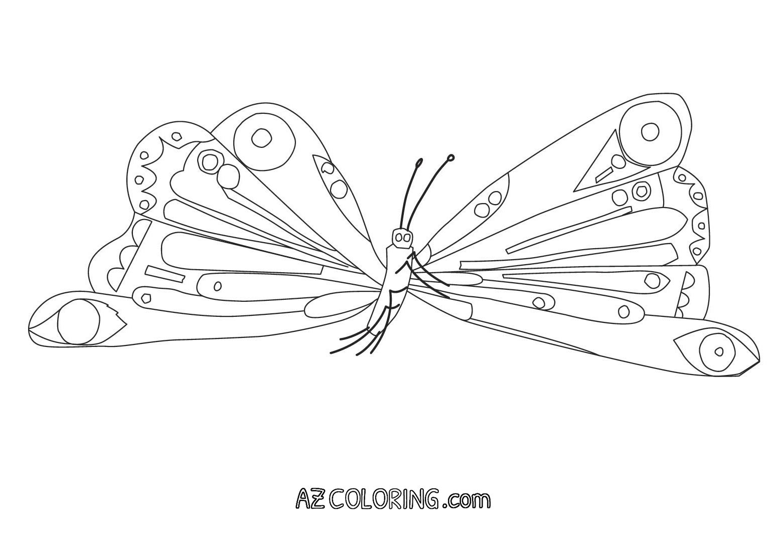 eric carle butterfly page coloring pages