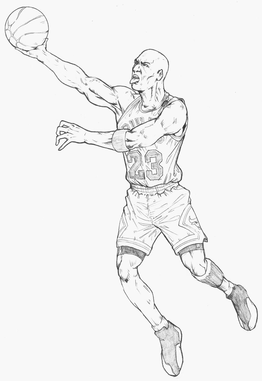 Michael Jordan Coloring Page Coloring Pages For Kids And