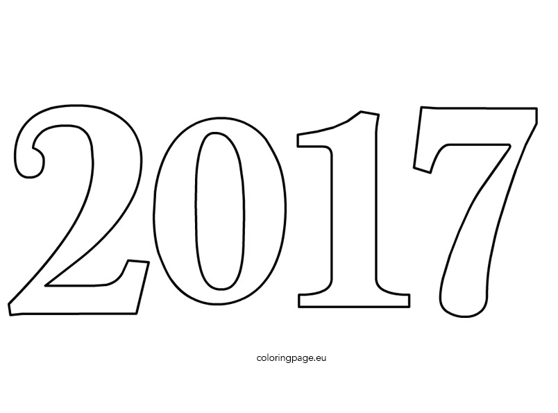 2017 Coloring Page