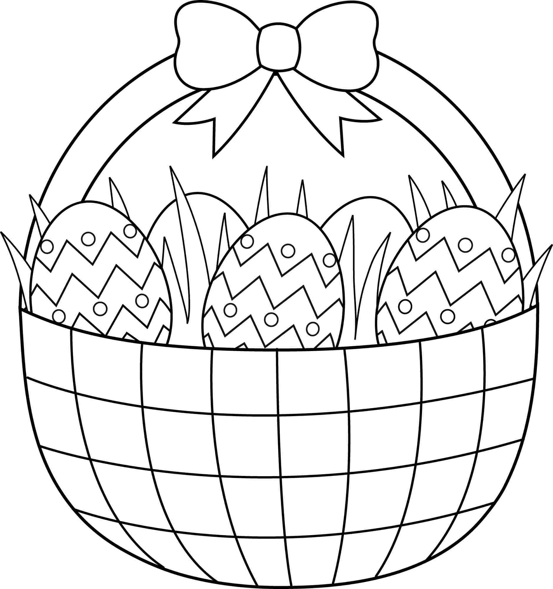 Easter Basket Printable Coloring Pages - Coloring