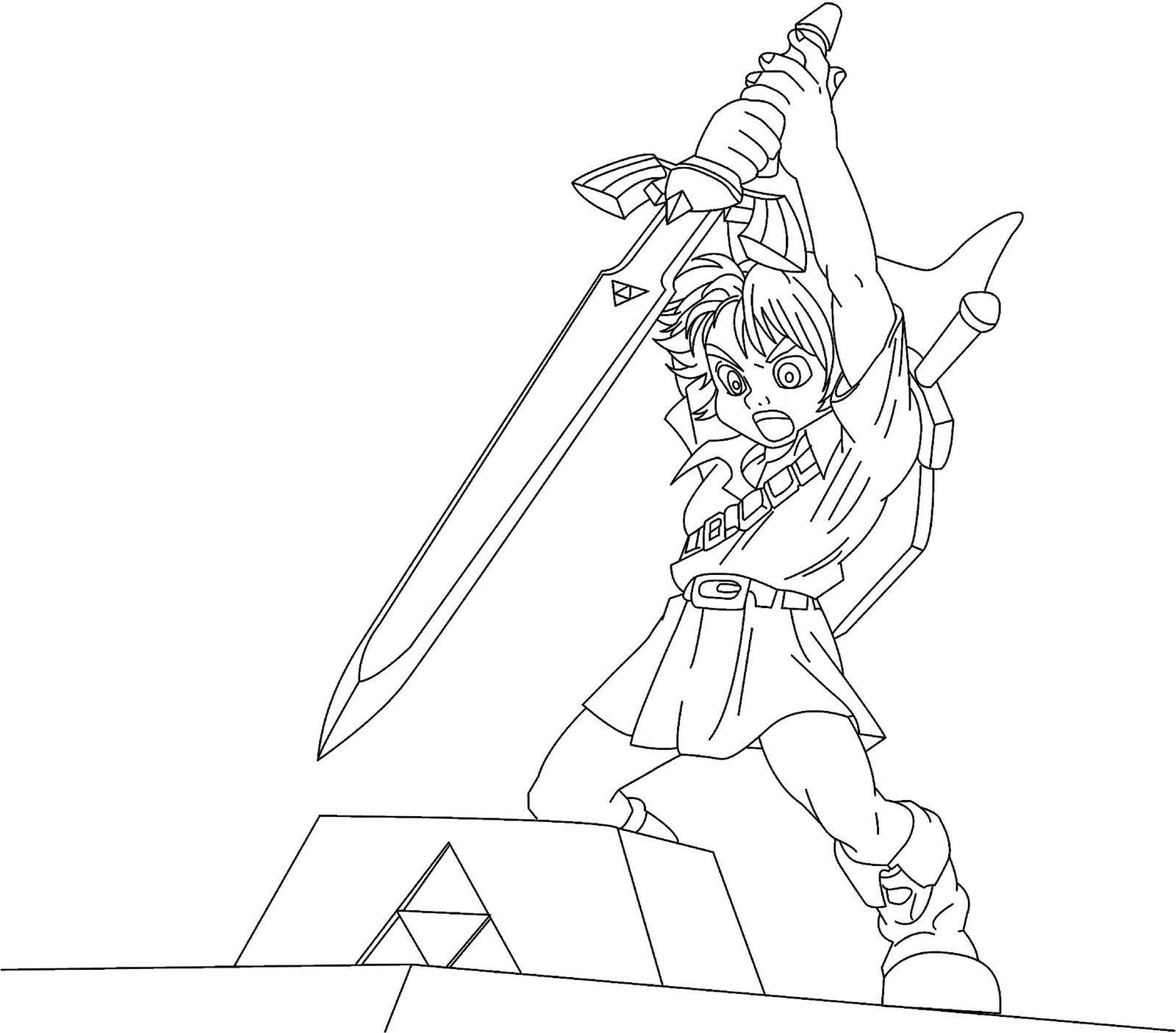 Link Zelda Coloring Pages - Coloring Home