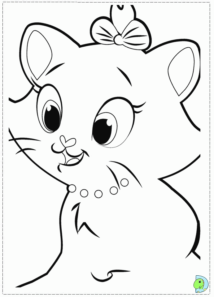 The Marie Cat Coloring page- DinoKids.org