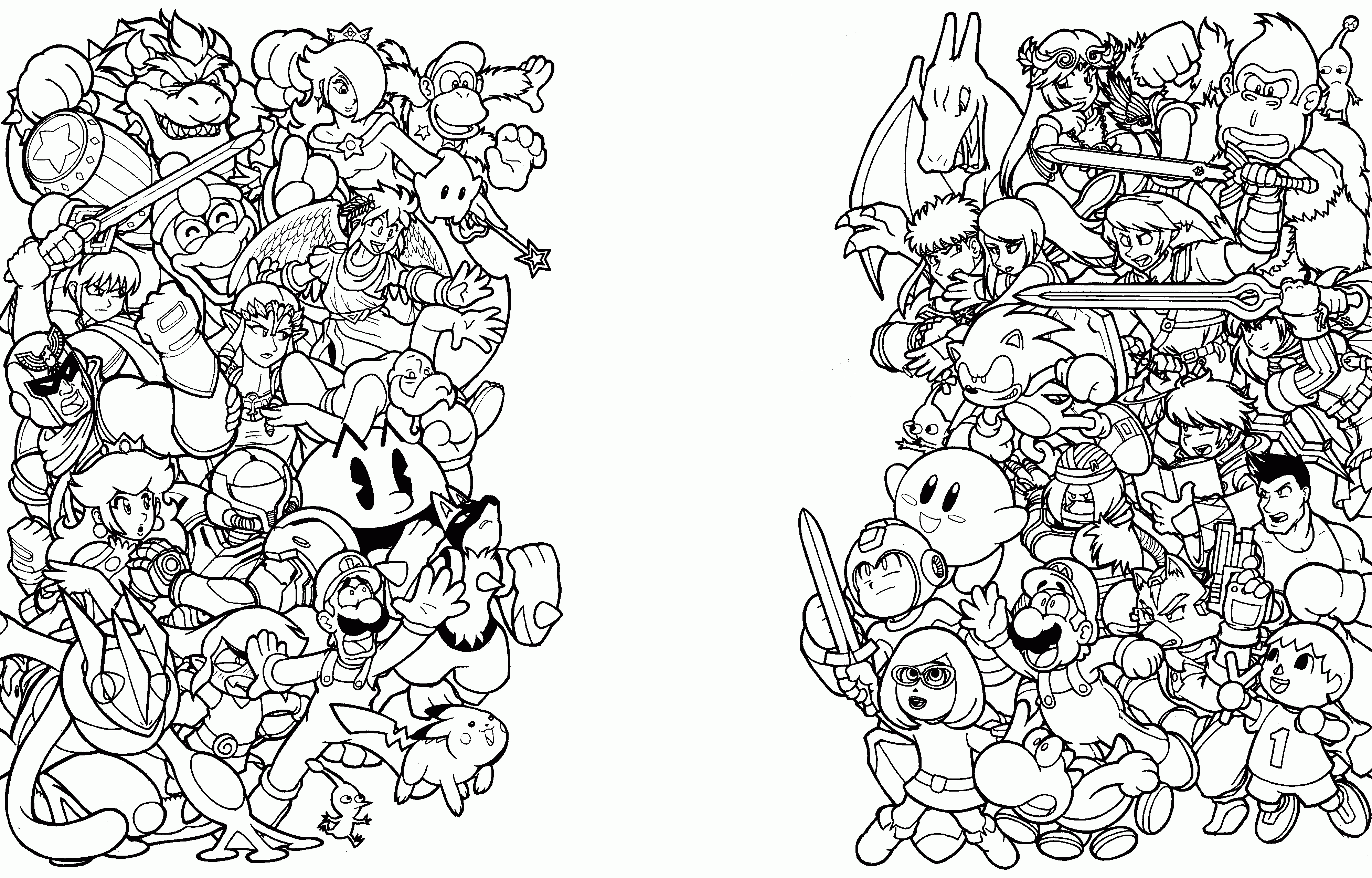 Super Smash Brothers Coloring Pages Free Printable ...