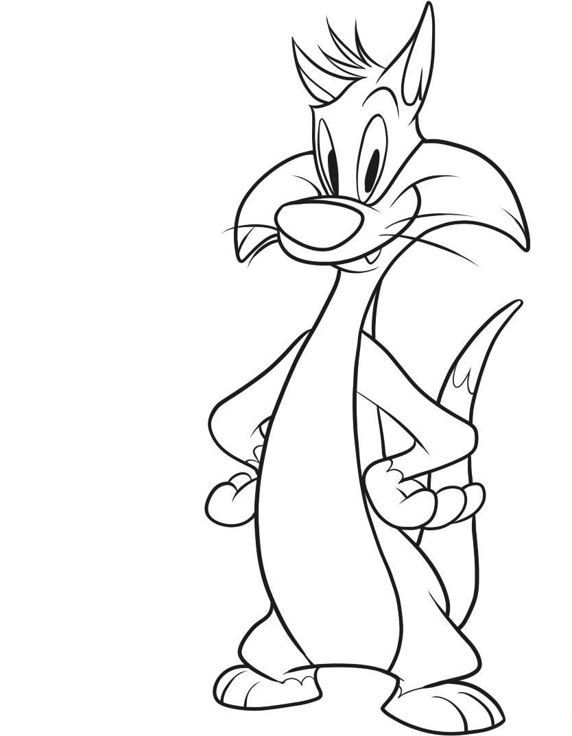 Cartoon Looney Tunes Sylvester Coloring Pages | Cartoon Coloring ...