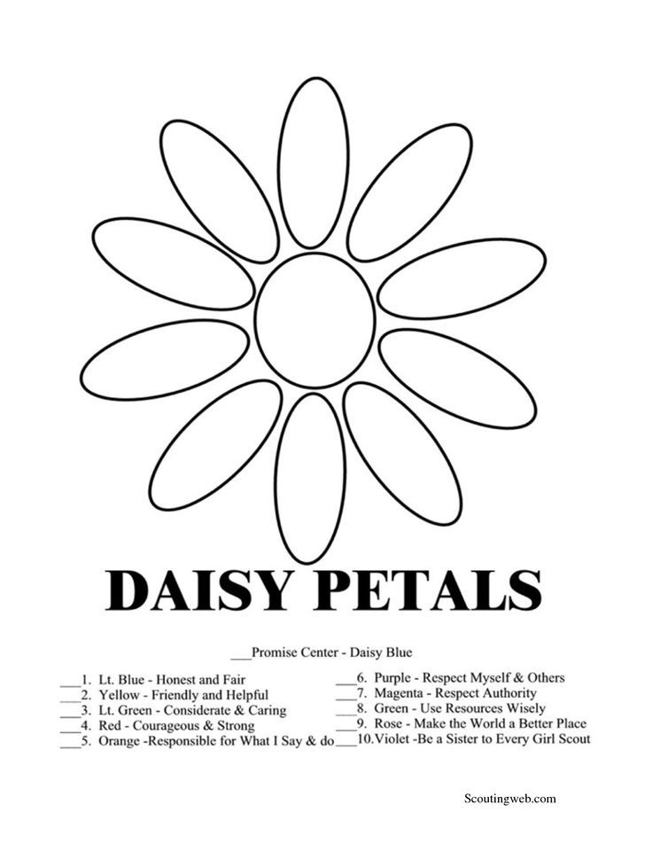 Daisy Girl Scout Coloring Pages Free | Free Printable Coloring ...