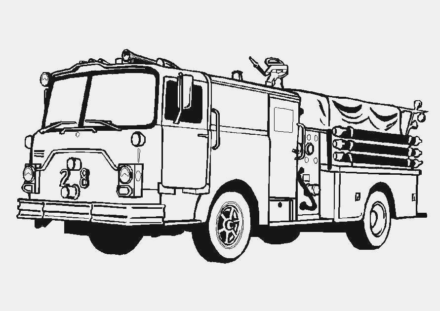 Fire Truck Coloring Page Coloring Home