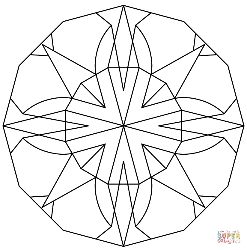Kaleidoscope coloring pages | Free Coloring Pages