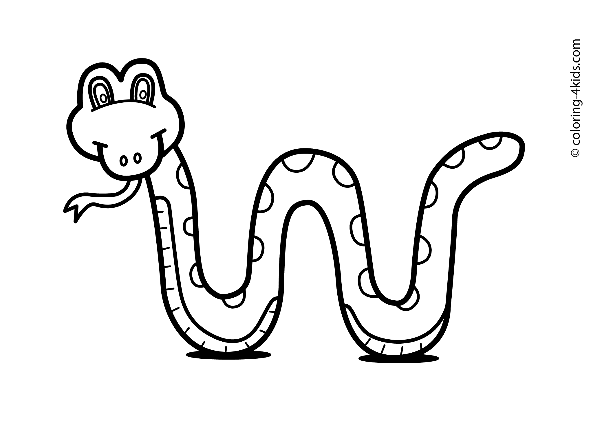 simple snake coloring page Snake coloring pages