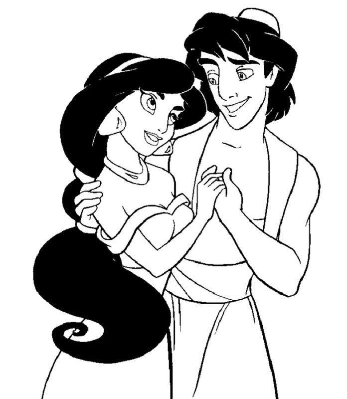 Disney Aladdin Coloring Pages – AZ Coloring Pages Jasmine And ...