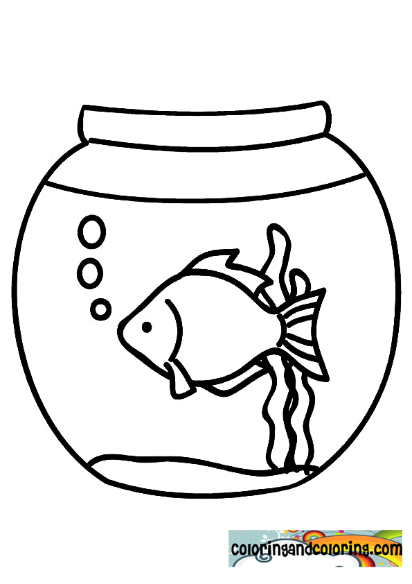 Fish Bowl Coloring Page Printable Quality Coloring Page Coloring Home