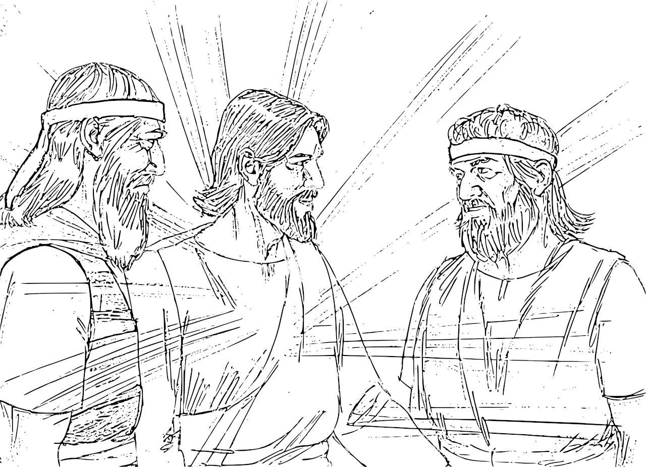 Jesus Transfiguration Coloring Page - Coloring Home