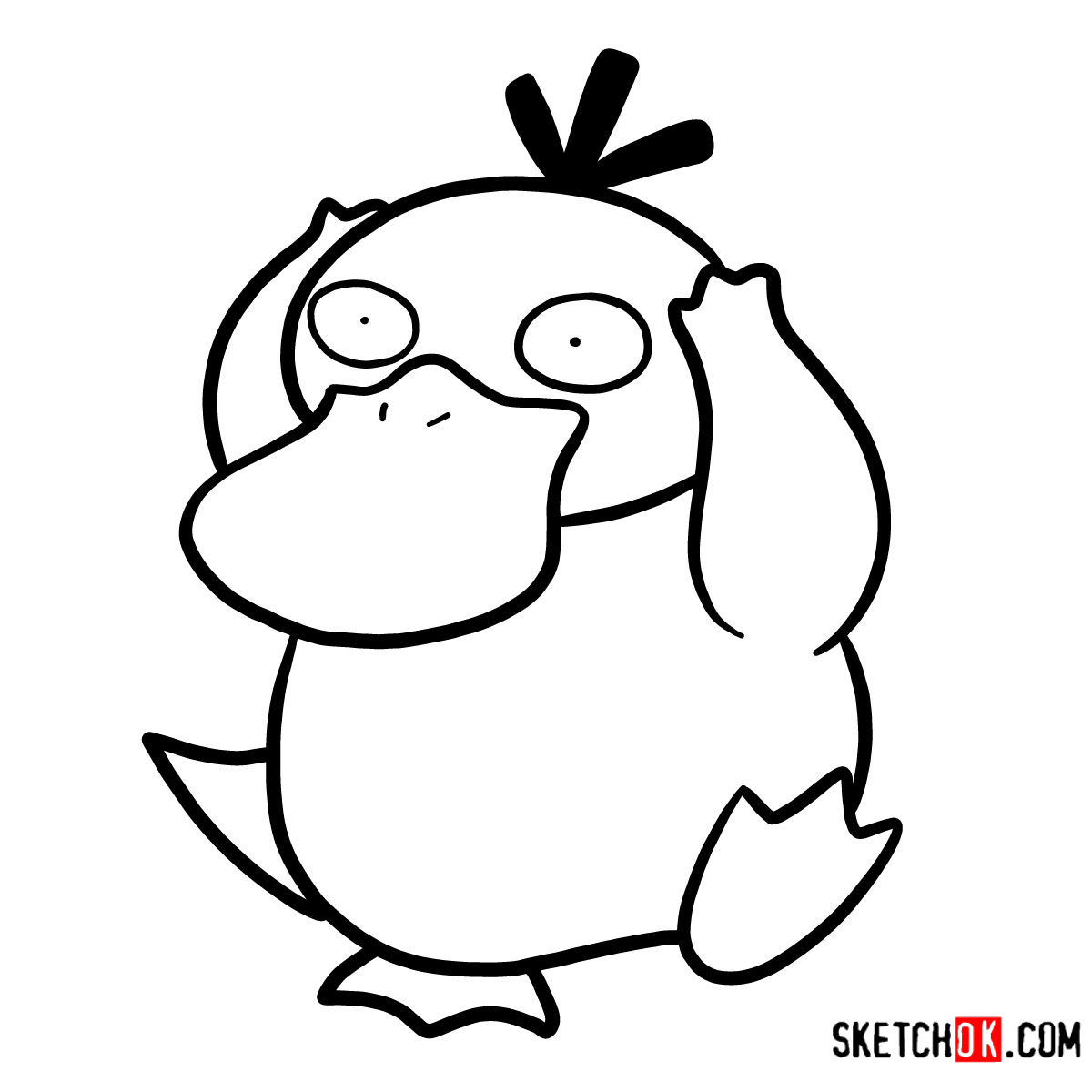 How to draw Psyduck | Pokemon - Step by step drawing tutorials