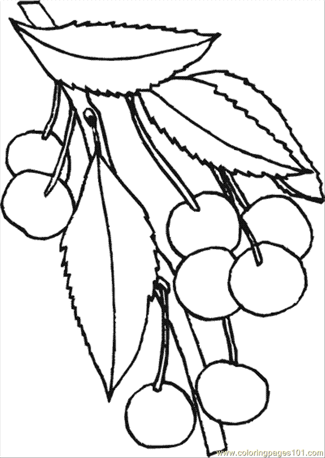 Cherries Coloring Page - Free Cherries Coloring Pages ...