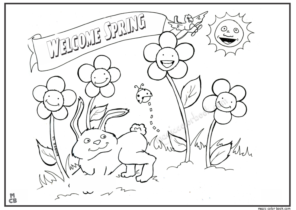 Free Coloring Pages Spring Season - Coloring Home