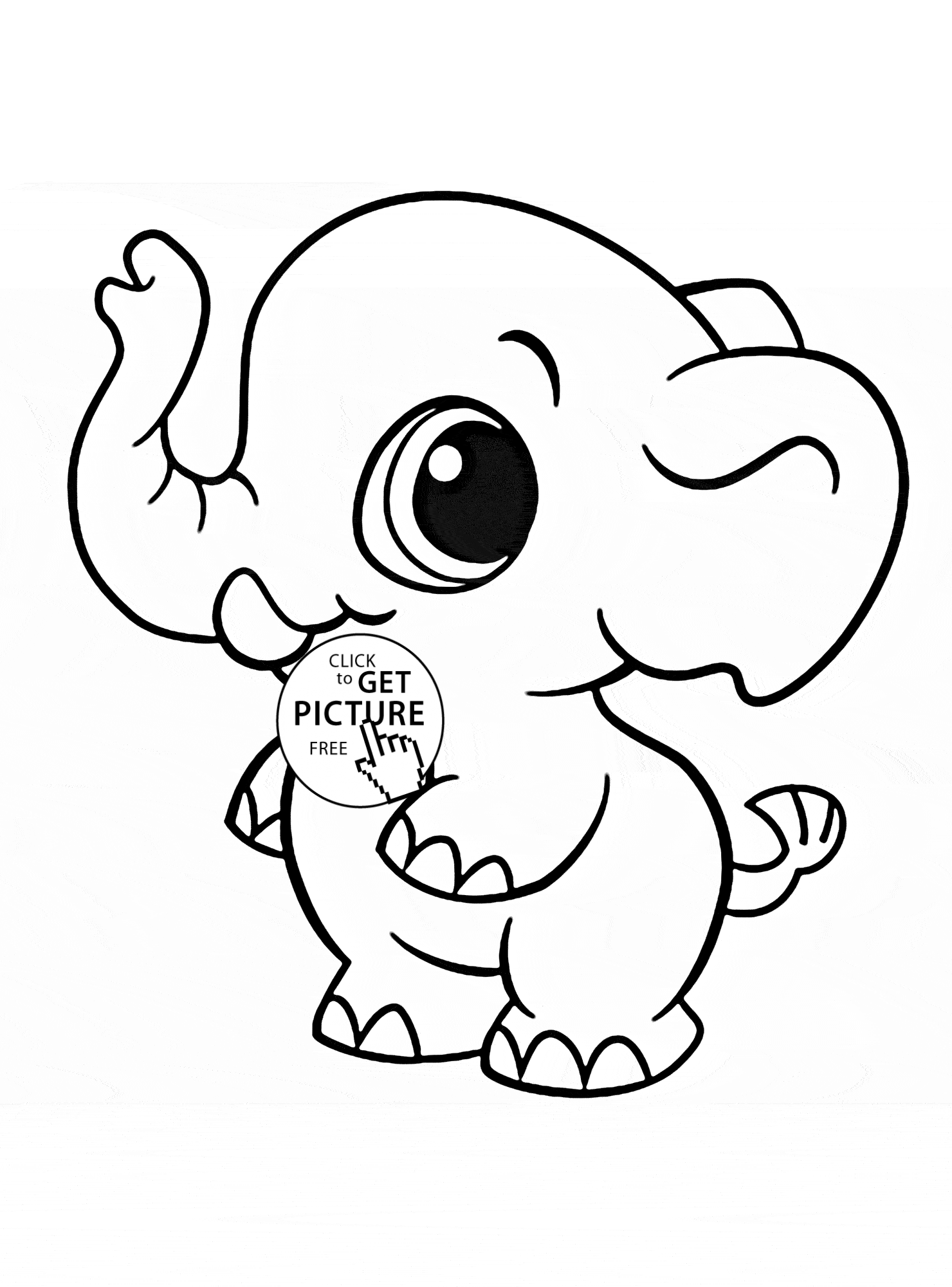 Free Printable Coloring Page Of Elephant   Coloring Home