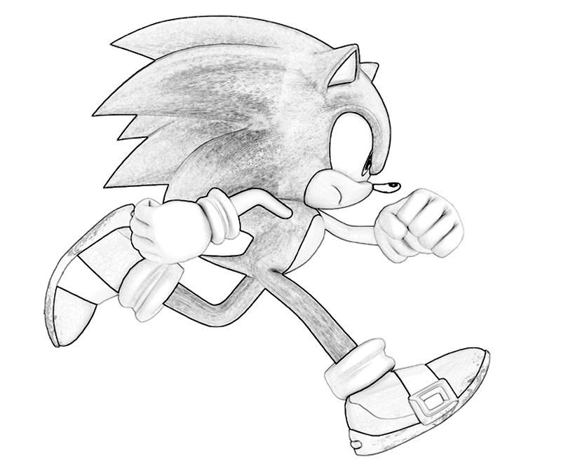 Cute Sonic Car Coloring Pages with simple drawing