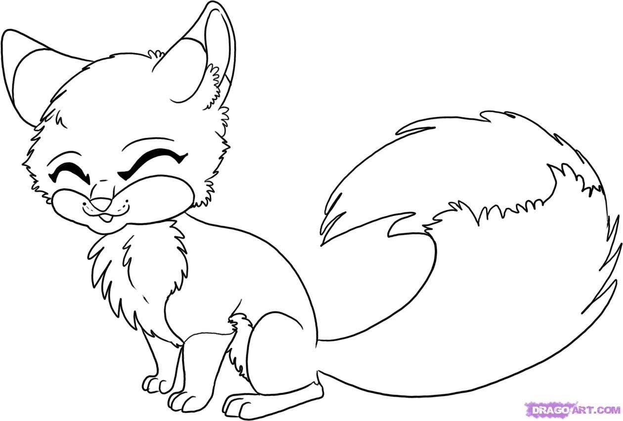 8 Pics Of Cute Baby Fox Coloring Pages - How To Draw Anime Animals
