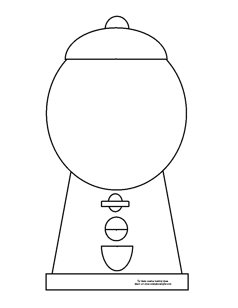 Gumball machine coloring pages free image
