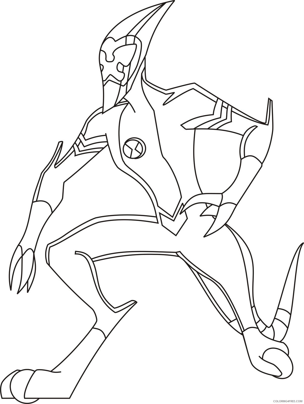 ben 10 coloring pages xlr8 Coloring4free - Coloring4Free.com