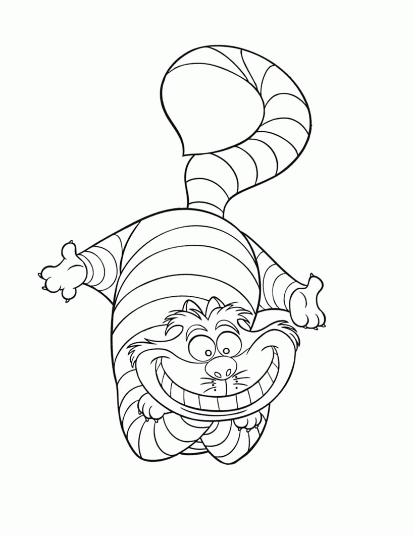 Cheshire Cat Coloring Pages Coloring Home