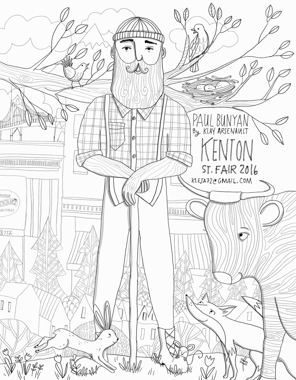 Paul Bunyan Coloring Page - Coloring Home