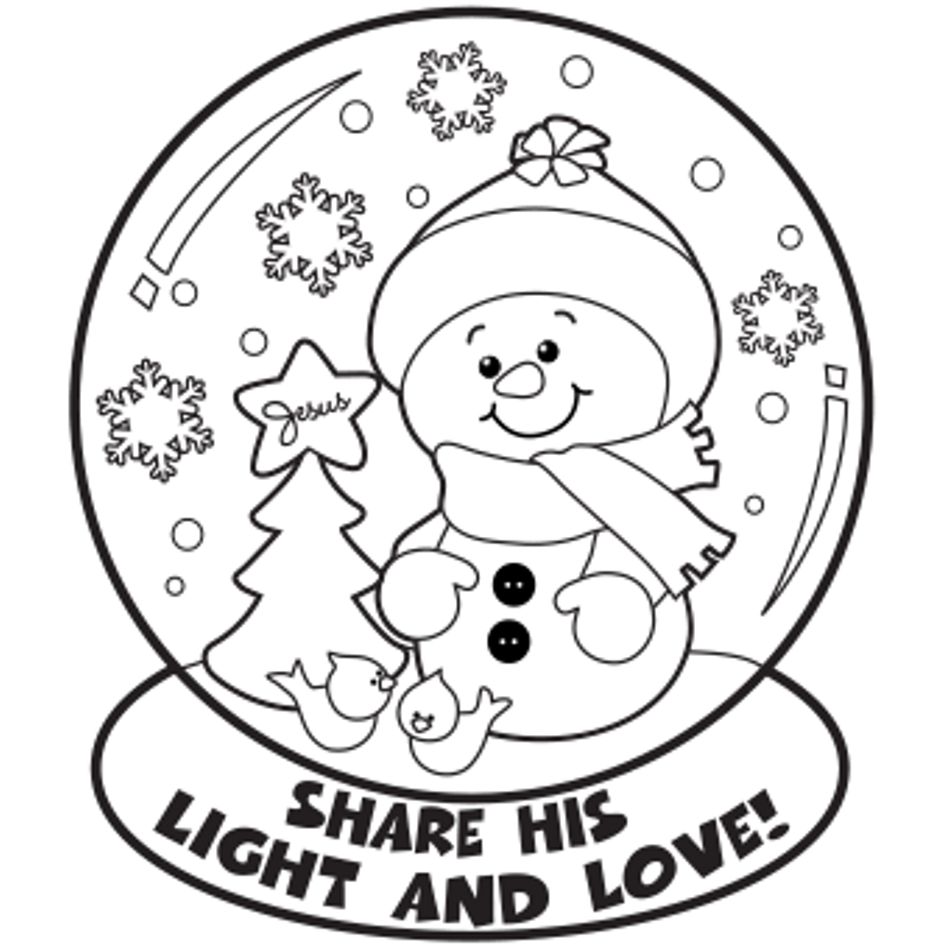 Snow Globe Winter Coloring Pages | Winter Coloring pages of ...