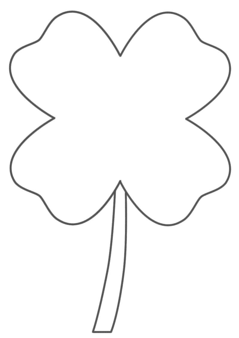 Four Leaf Clover - Coloring Page (St. Patrick's Day)