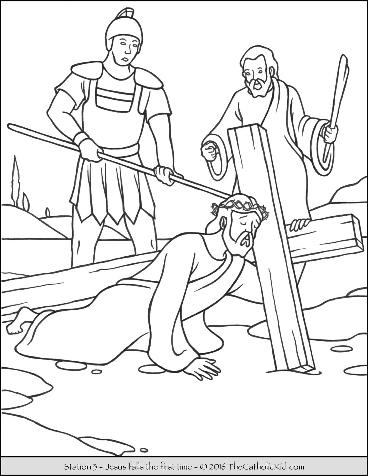 Stations Of The Cross Coloring Page Coloring Home