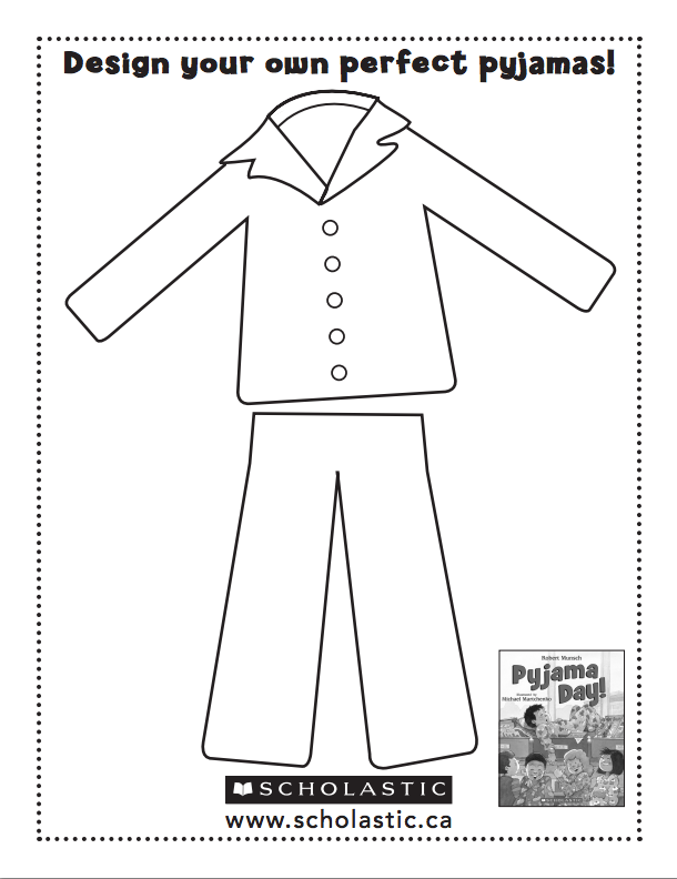 pajamas in the morning coloring pages - photo #6