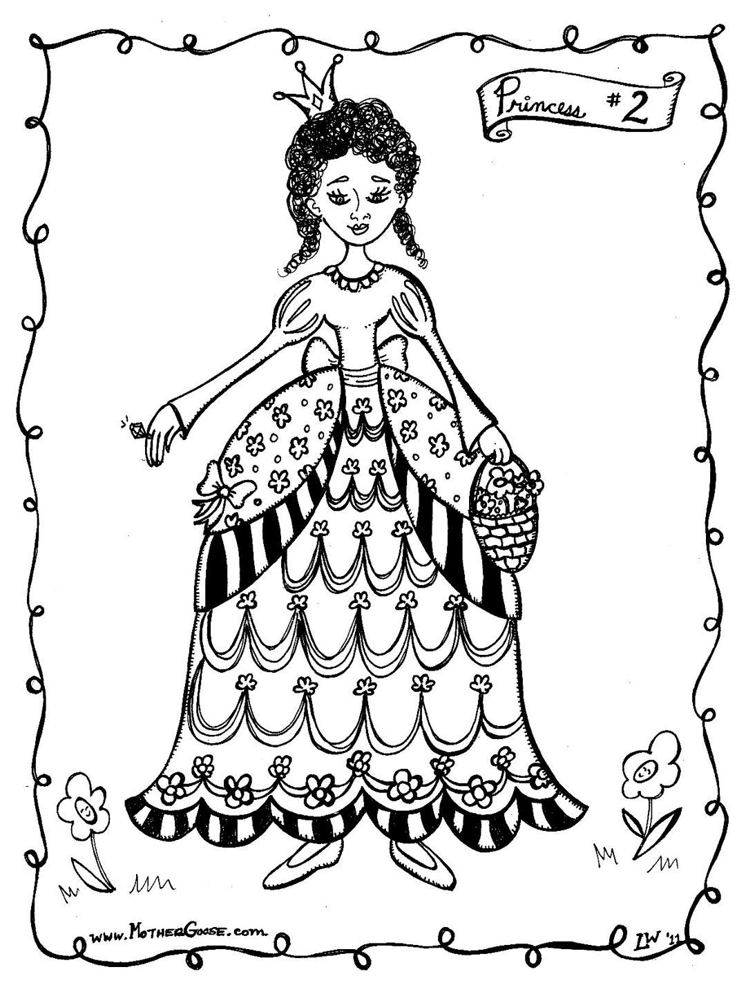 Flower Princess Coloring Pages - Coloring Home