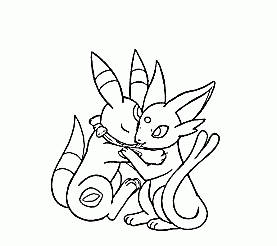 Umbreon Coloring Page - Coloring Home