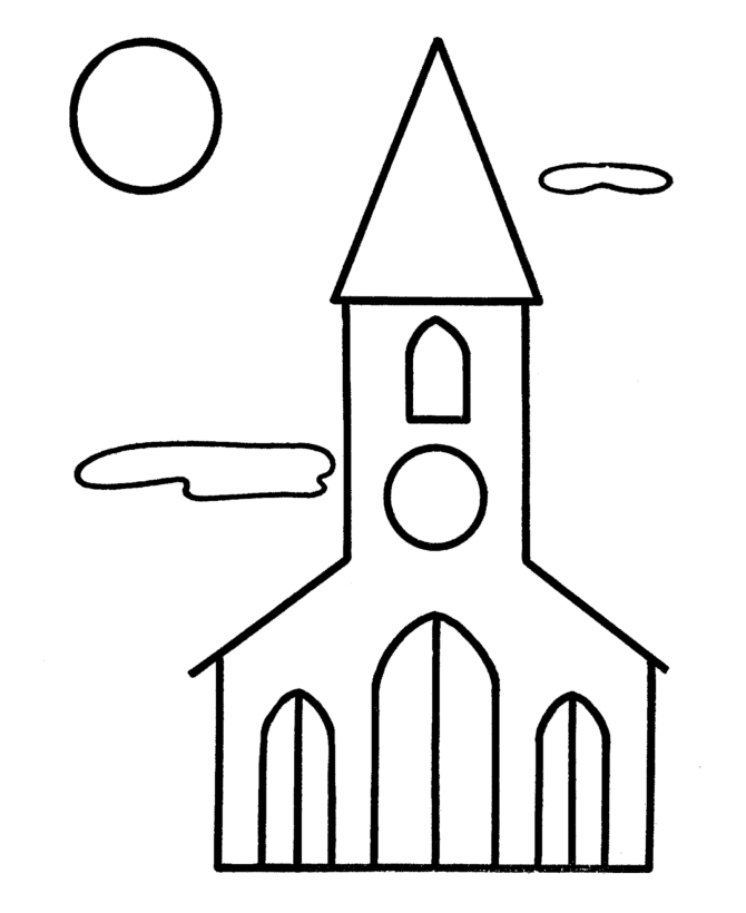 Coloring Page Church - High Quality Coloring Pages - Coloring Home