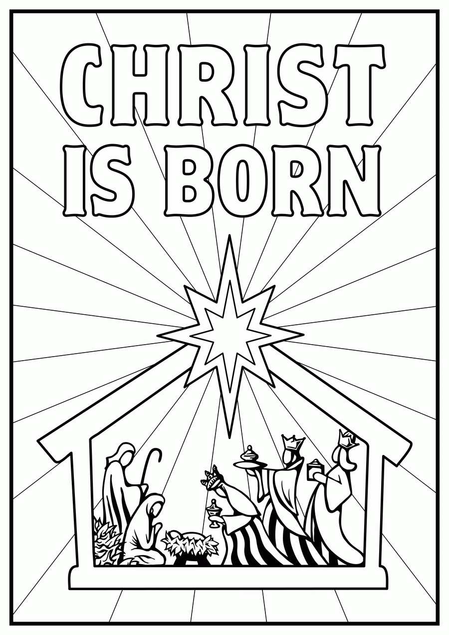Free Nativity Coloring Pages Printable - Coloring Home