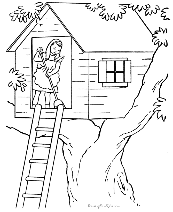Coloring Pages Of Houses Coloring Home