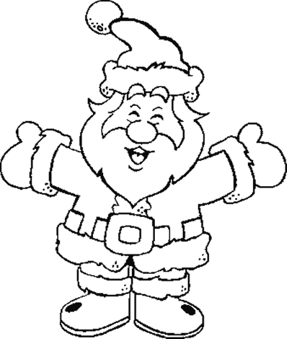 Santa Coloring Sheets Free : Happy Santa Claus Coloring Pages ...