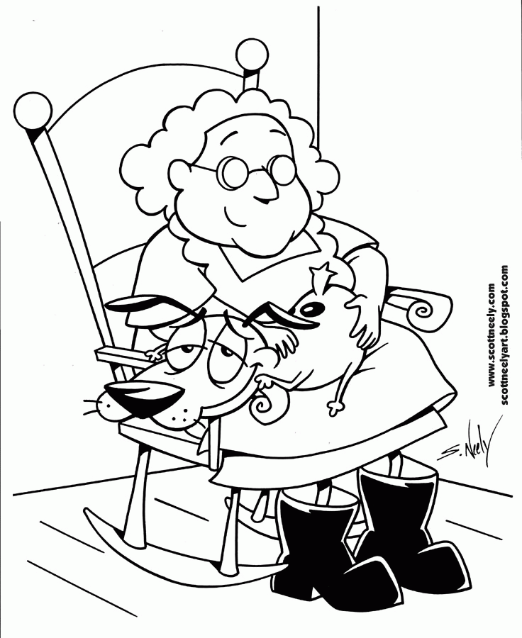 Aptitude Courage The Cowardly Dog Color Page Coloring Pages For ...