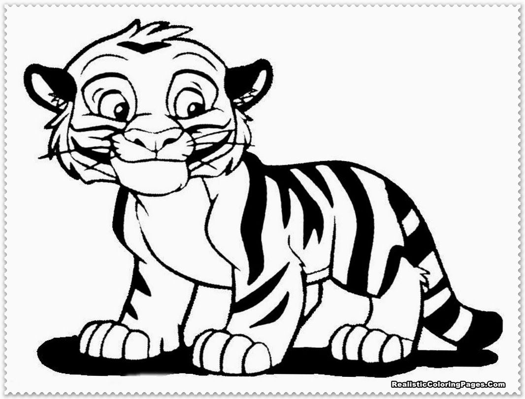 Tiger Pictures To Color - Coloring Pages for Kids and for Adults