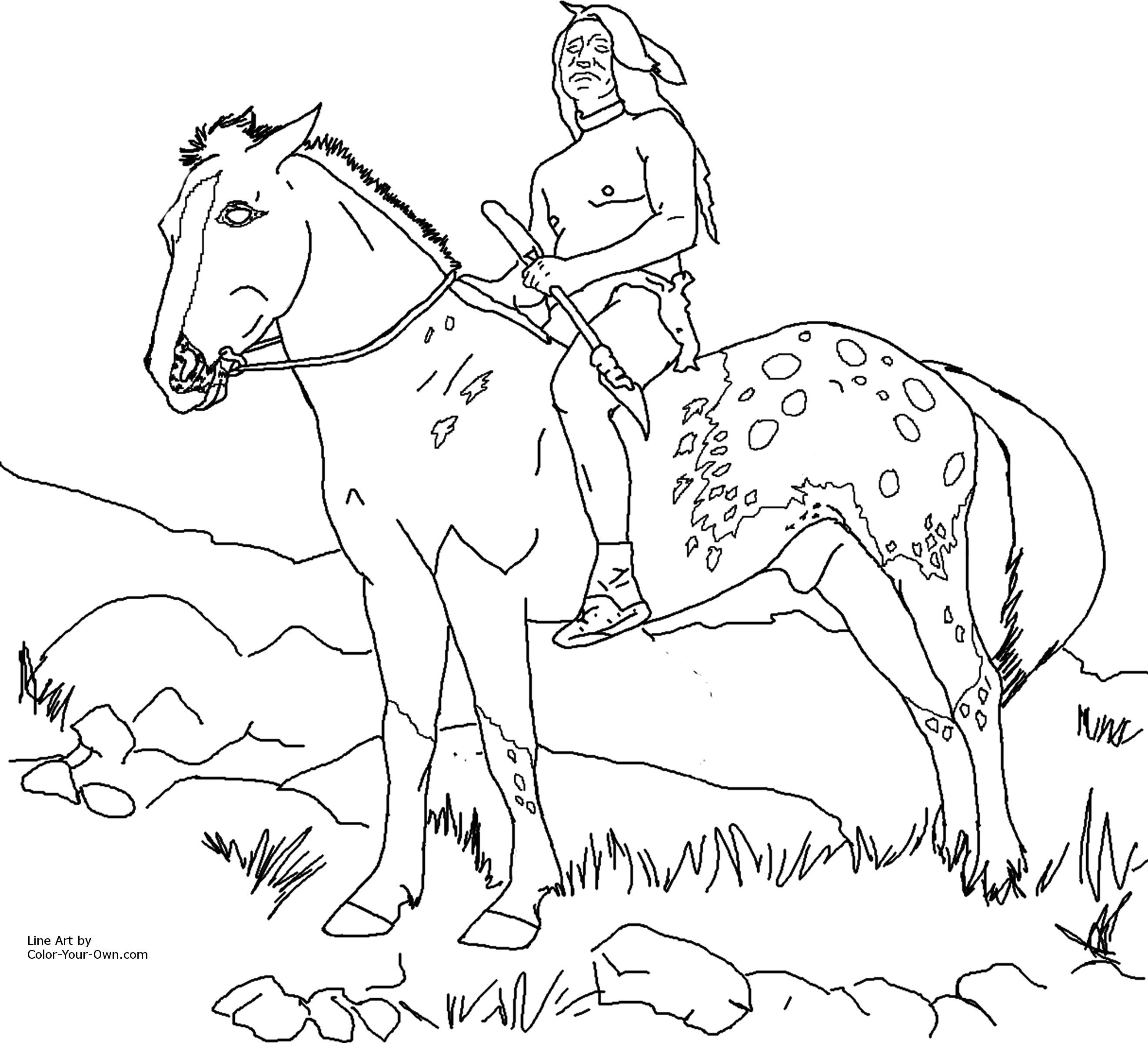 7 Pics of Native American Horse Coloring Pages - Native American ...