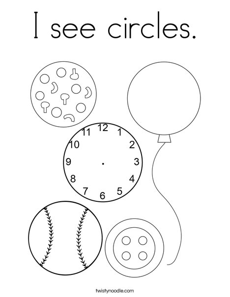 I see circles Coloring Page - Twisty Noodle