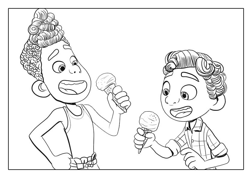Luca coloring pages. Luca printable coloring sheets. Luca.