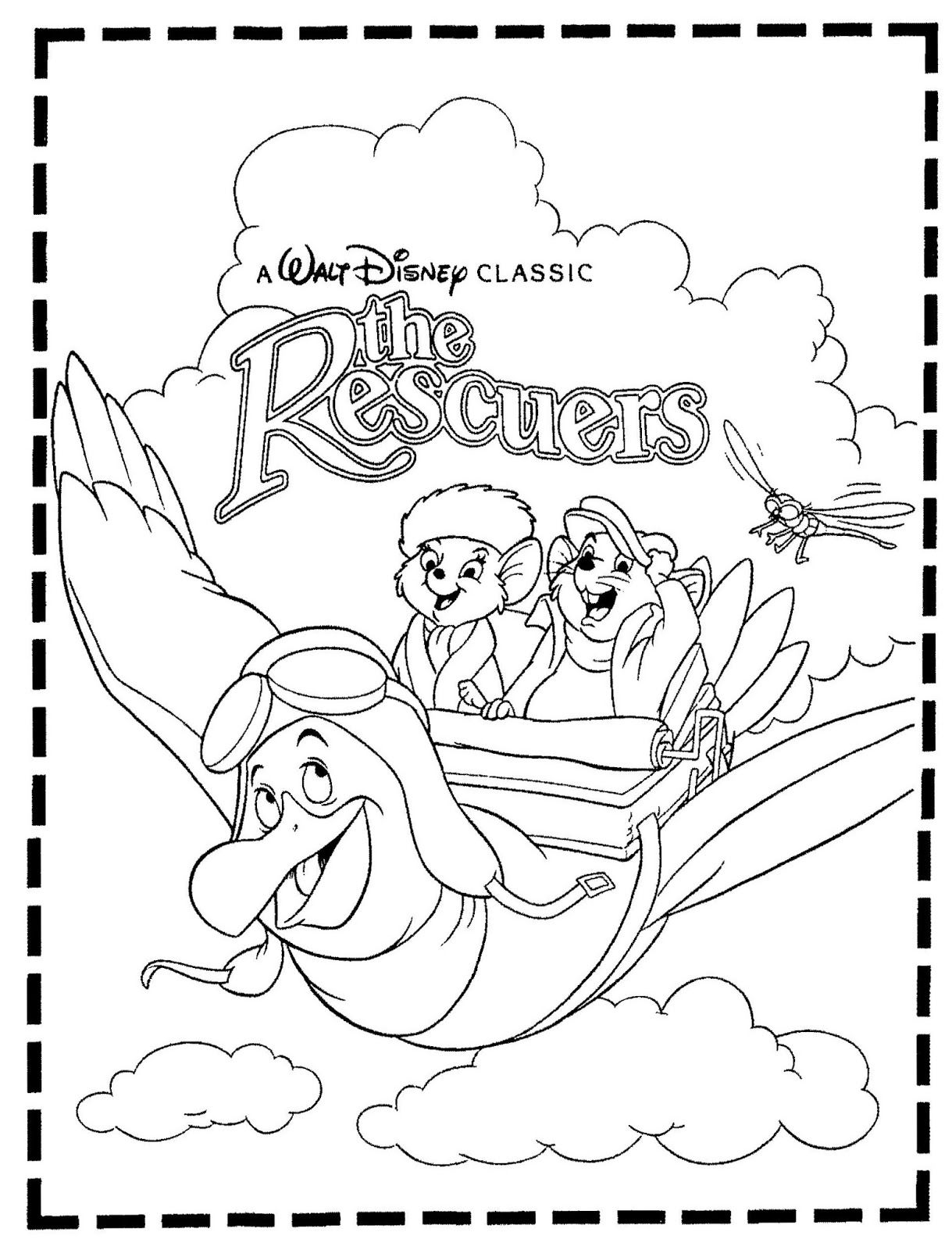 Mostly Paper Dolls Too!: THE RESCUERS Movie Coloring Contest