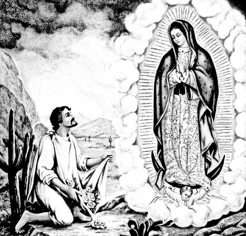 為孩子們的著色頁: Virgen de Guadalupe and St. Juan Diego coloring ...